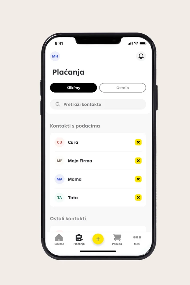 KlikPay opcija