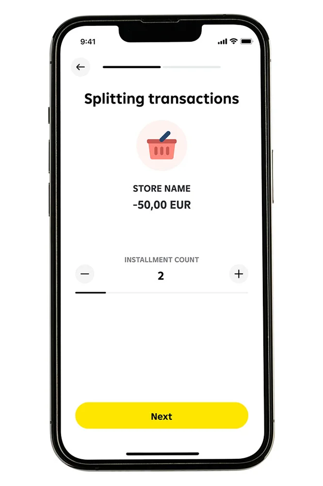 Split transactions
