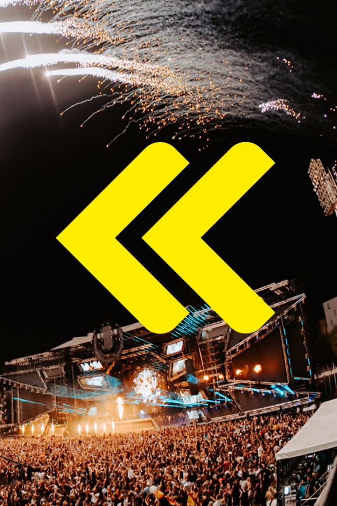 Vizual na kojem se nalaze ljudi koji su na koncertu ULTRA Europe festivala