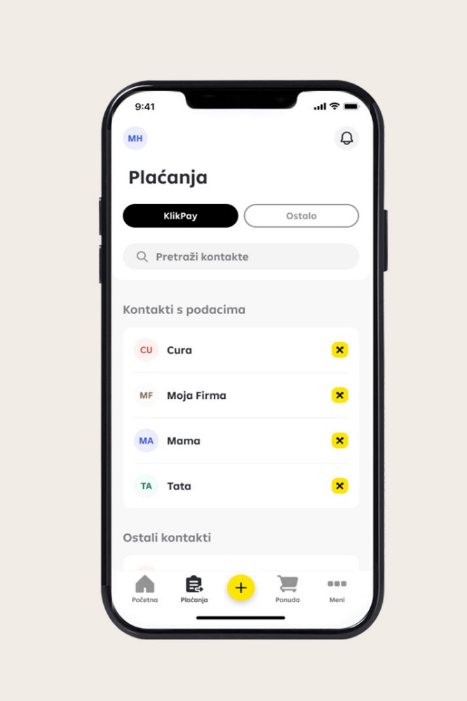 KlikPay opcija