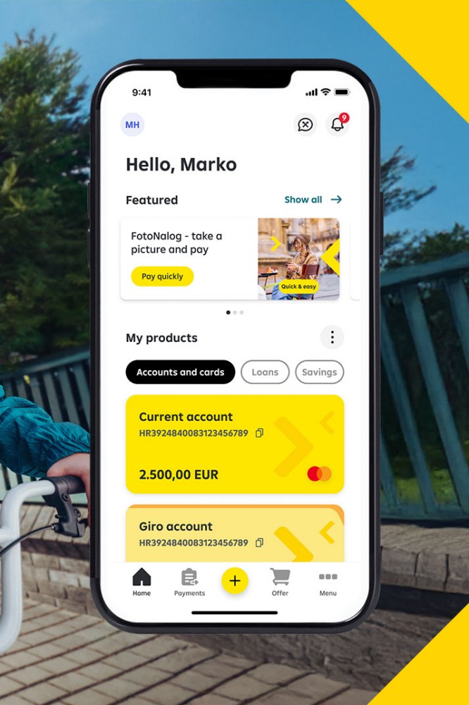 Main screen in mojaRBA app