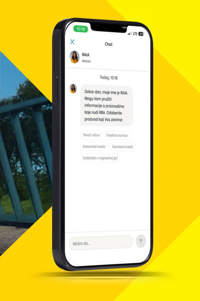 Prikazan je chat u mojarba app
