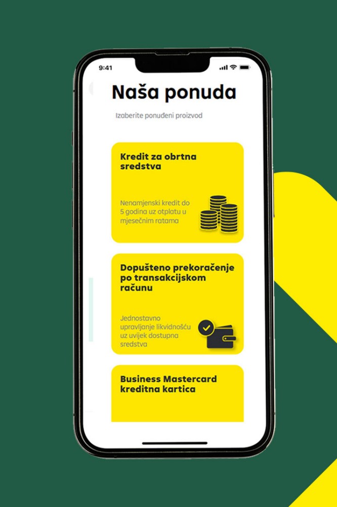 Ekran na kojem piše nova ponuda