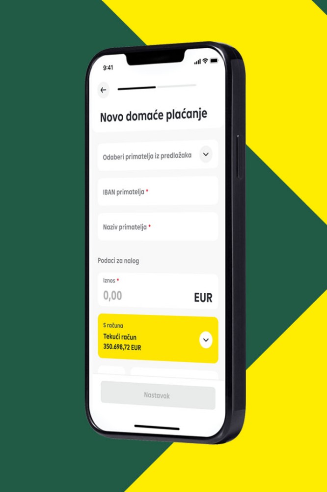 Ekan na kojem je prikazano domaće plaćanje